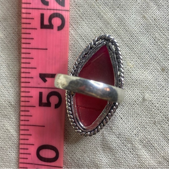 Sparkly Rainbow Mystic Topaz faceted cut statement ring - Picture 8 of 12